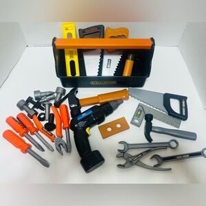 Black and Decker Kids Play Toolbox and 27 Tools and Accessories